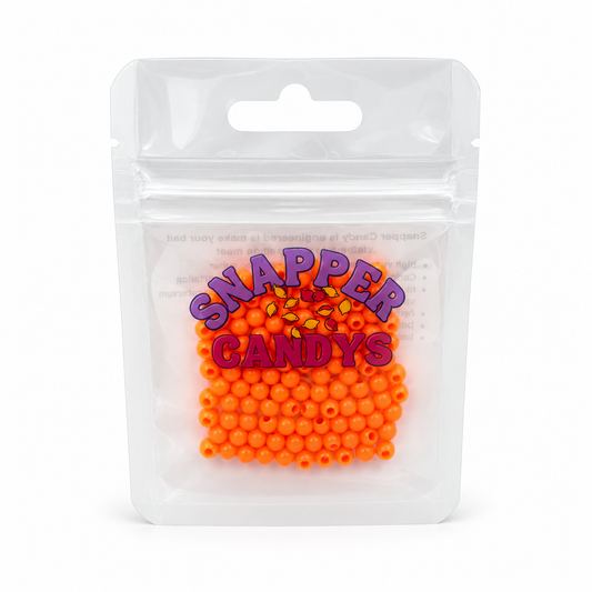 Snapper Candy Sprinkles – High Vis Orange 4mm Fishing Beads