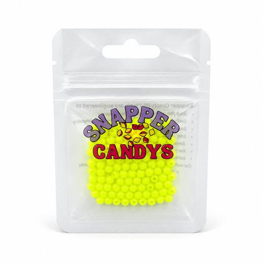 Snapper Candy Sprinkles – High Vis Yellow 4mm Fishing Beads